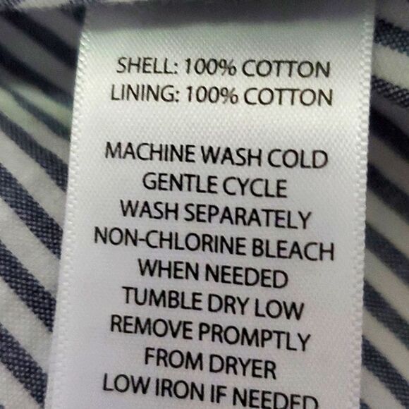 Cynthia Rowley White & Navy Stripes Flowy Skirt Coastal Nautical Summer Dress - Picture 9 of 9